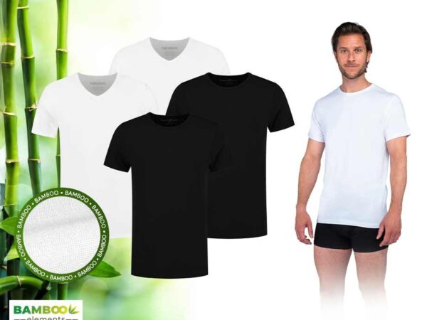 2-Pack Bamboo T-Shirts - Met Ronde- Of V-Hals! ...