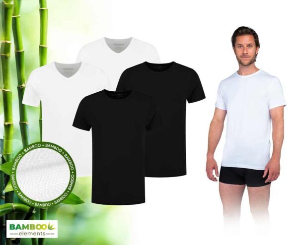 2-Pack Bamboo T-Shirts - Met Ronde- Of V-Hals! ...
