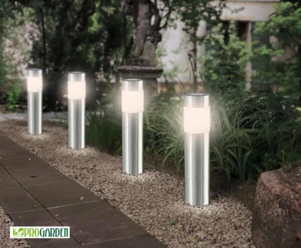 4-Delige Set Tuinverlichting Met Snoer - Met Warm Wit Licht! ...