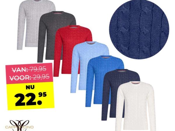 Cappuccino Kabeltrui - Verkrijgbaar In 6 Kleuren! ...
