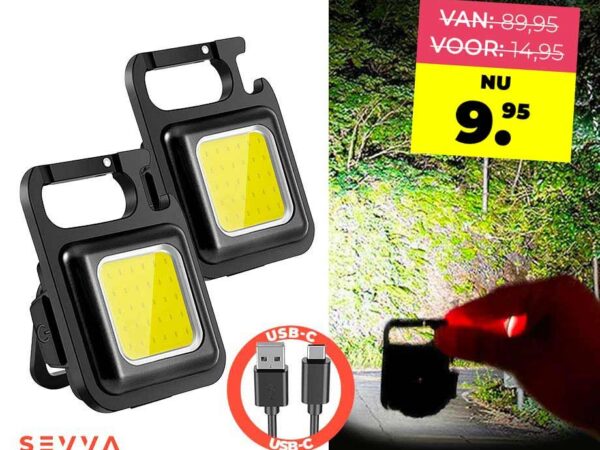 SEVVA® Mini Oplaadbare LED COB Lamp - Vandaag 1+1 GRATIS! ...