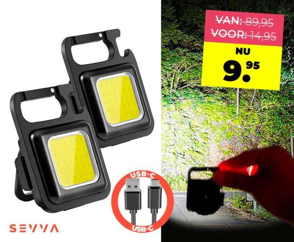 SEVVA® Mini Oplaadbare LED COB Lamp - Vandaag 1+1 GRATIS! ...