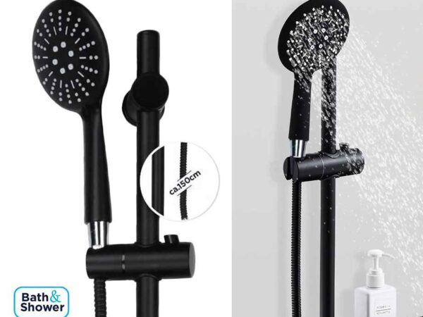 Bath & Shower Zwarte Doucheset - Douchekop Met Handdouche! ...