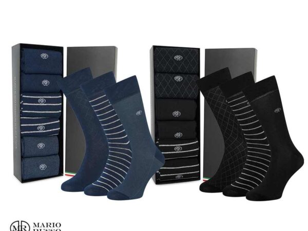 6-Pack Mario Russo Premium Sokken In Cadeauverpakking - Set Met Verschillen ...