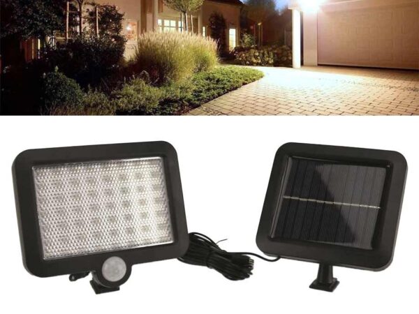 Solarlamp Met Bewegingssensor - Met Afzonderlijk Te Bevestigen Zonnepaneel ...