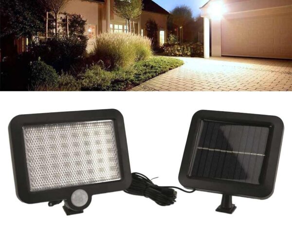 Solarlamp Met Bewegingssensor - Met Afzonderlijk Te Bevestigen Zonnepaneel ...
