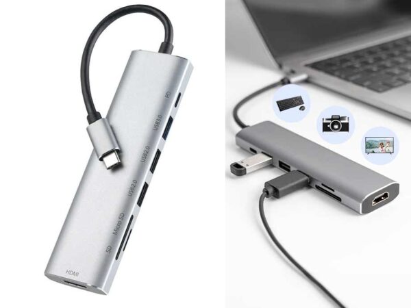 7-In-1 Universele USB-C Splitter - Scherm En Accessoires Eenvoudig Aansluit ...