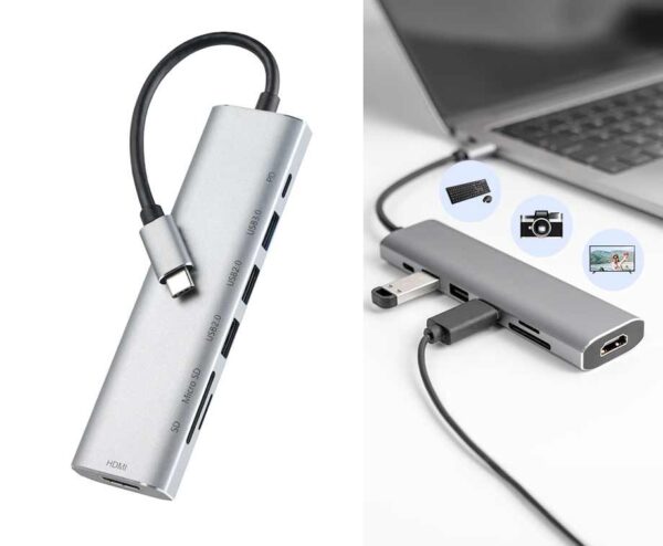 7-In-1 Universele USB-C Splitter - Scherm En Accessoires Eenvoudig Aansluit ...