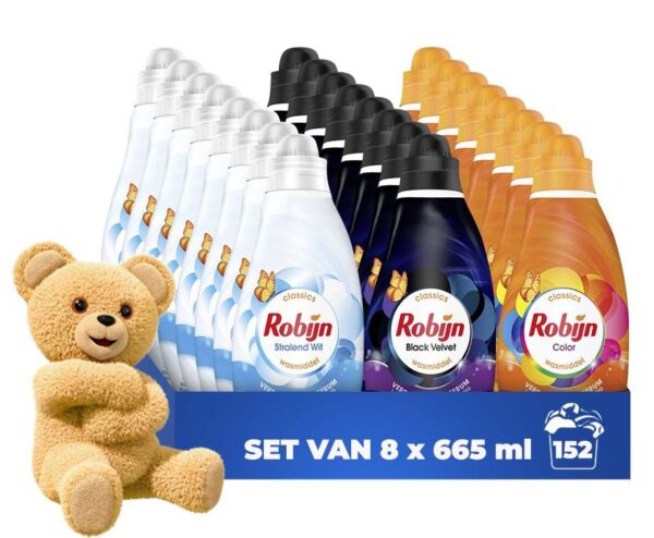 Robijn Wasmiddel Vloeibaar 152 WASBEURTEN - Keuze Uit 3 Heerlijke Geuren! ...