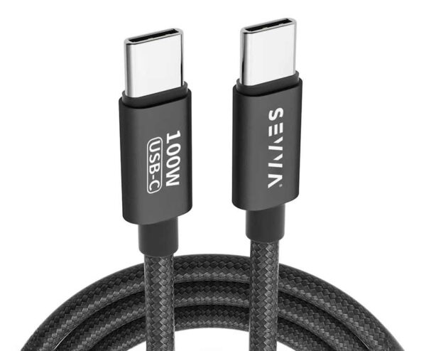 2-Pack SEVVA USB C Oplaadkabels 2 Meter - Tot 100W Dus Ook Voor Laptops! ...
