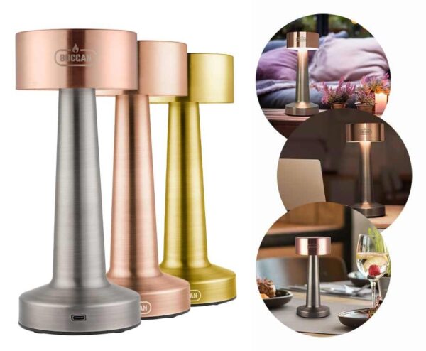 Buccan Dumbbell Oplaadbare Tafellamp - Met Touchpaneel En 3 Lichtstanden! ...