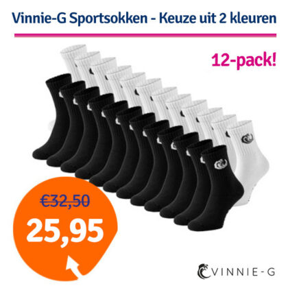 Dagaanbieding Vinnie-G Sportsokken 12-pack
