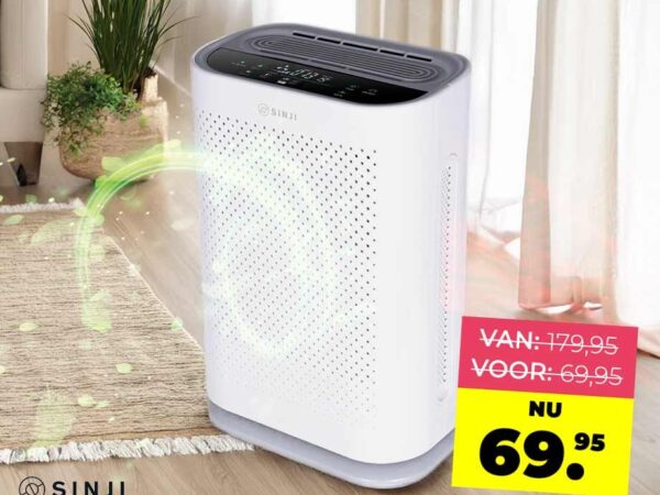 Sinji Krachtige Luchtreiniger - Elimineert (Rook)geurtjes