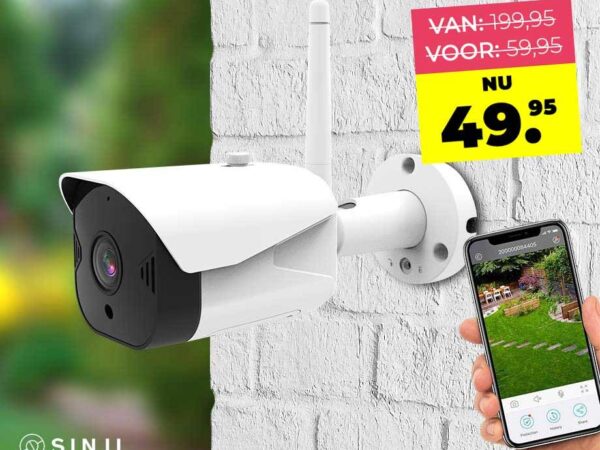 Sinji Smart Tuya Wifi Beveiligingscamera - Met Nachtzicht En Bewegingsdetec ...