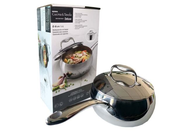 Migros Cucina & Tavola deluxe kookpan - 18cm - 2L - met deksel