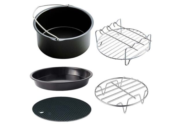 Kitchen & Home Heteluchtfriteuse Accesoires Set - Geschikt voor Airfryer XL en XXL - 20 cm