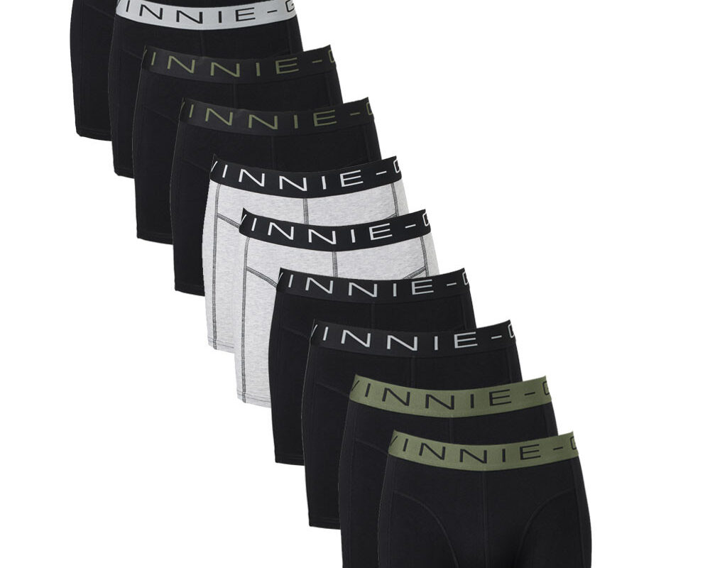 Vinnie-G Boxershorts Voordeelpakket 10-pack Black / Forest Green / Grey