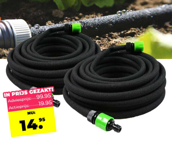 Kinzo 15 Meter Druppelslang Voor In De Tuin - Vandaag 1+1 GRATIS! ...