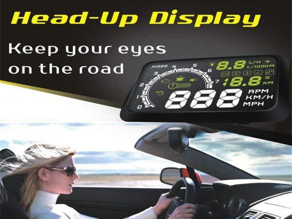 5.5 inch Car OBD II HUD Fuel Consumption Warning Projector with LED