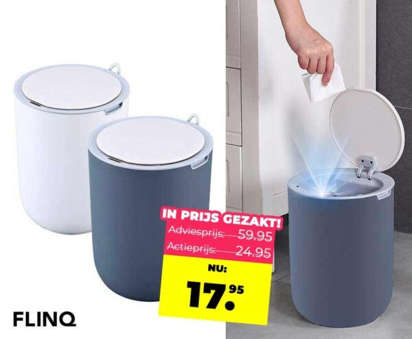 FlinQ Sensor Bin 8L - Opent En Sluit Contactloos! ...