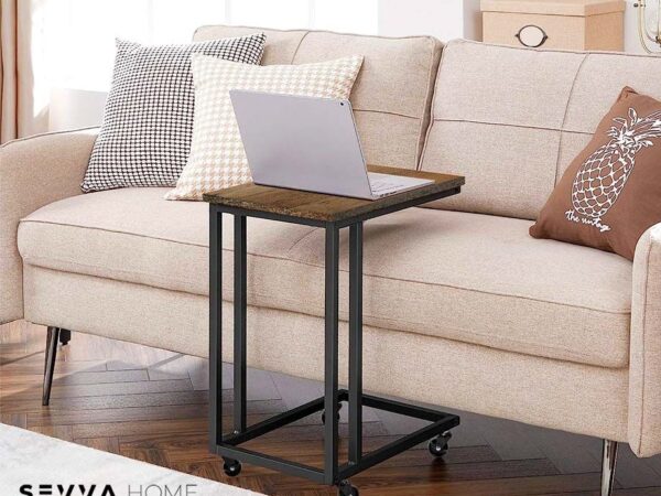 SEVVA® Home Mobiele Bijzettafel Julie Hout - Handig Aan Bank