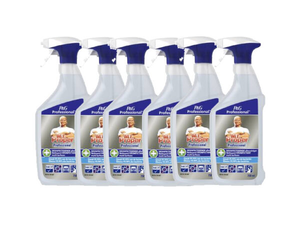 MR. PROPER Professional Desinfecterende Allesreiniger & glasreiniger Spray 6x 750ML