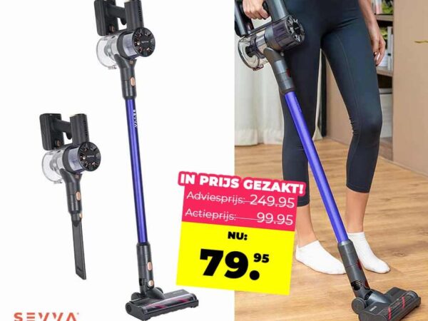 SEVVA Steelstofzuiger 160Watt - Draadloos Met Turbo Zuigkracht! ...