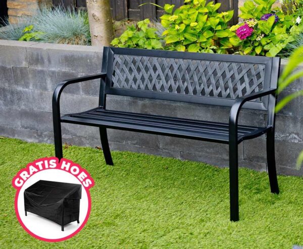 Stalen Tuinbank Met Hoes - Voor Tuin En Balkon! ...