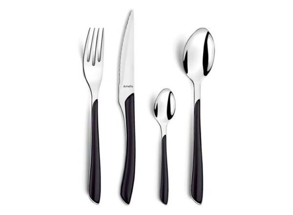 Bestekset Eclat Amefa zilver/zwart 16 delig