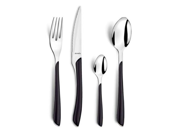 Bestekset Eclat Amefa zilver/zwart 16 delig