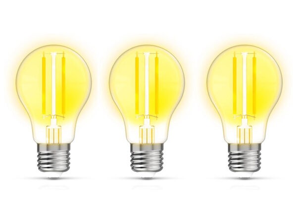 3 Qnect Smart Wifi E27 Led lampen - Verschillende Kleuren - Met Afstandsbediening - 7.5W