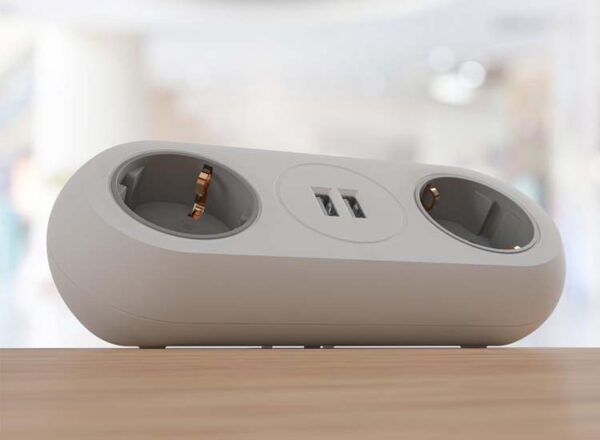 Stekkerdoos Met USB Poorten 2 USB Laders 3.4A 2 Stopcontacten Inclusief Montageklem 1