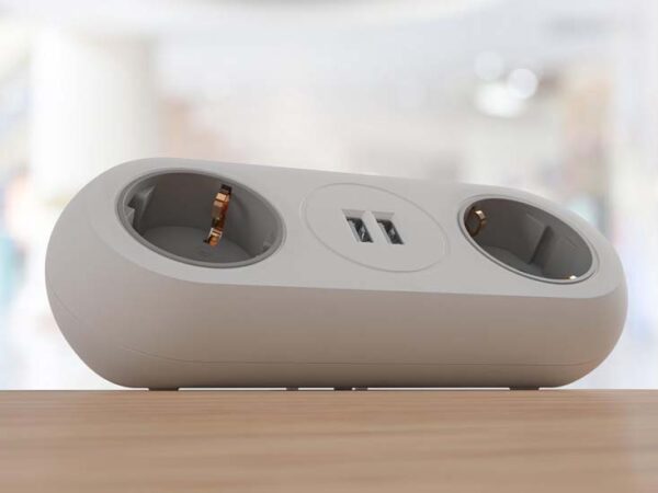 Stekkerdoos Met USB Poorten 2 USB Laders 3.4A 2 Stopcontacten Inclusief Montageklem 1