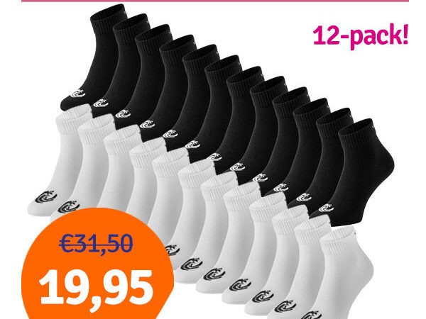 Dagaanbieding Vinnie-G Quartersokken 12-pack