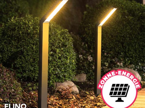 2-Pack Solar Tuinlampen Aluminium - Met Drie Lichtmodi! ...