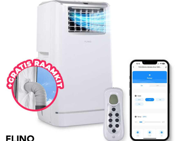 Flinq Slimme Mobiele Airco 13.000 BTU - Nu Met GRATIS Raamafdichtingskit t. ...
