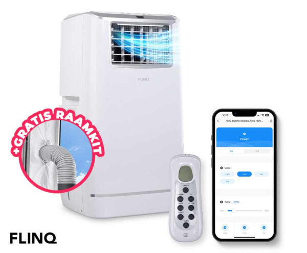 Flinq Slimme Mobiele Airco 13.000 BTU - Nu Met GRATIS Raamafdichtingskit t. ...