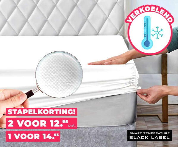 Hoeslaken Smart Temperature 100% Perkal Katoen - Koeler En Rustiger Slapen! ...