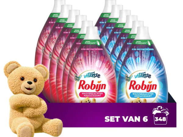 6x Robijn Wasverzachter Voordeelverpakking - 348 Wasbeurten! ...