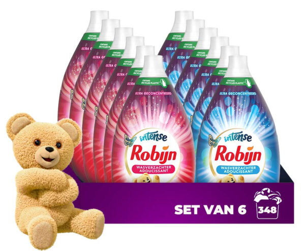 6x Robijn Wasverzachter Voordeelverpakking - 348 Wasbeurten! ...