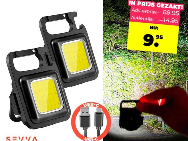 SEVVA® Mini Oplaadbare LED COB Lamp - Vandaag 1+1 GRATIS! ...