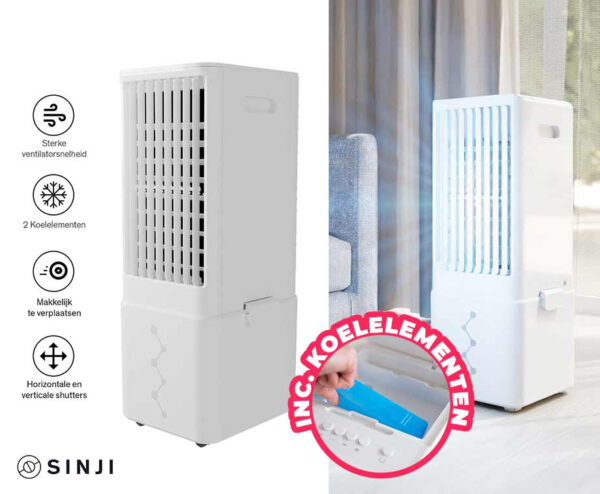 Sinji Air Cooler 11L Waterreservoir - Direct Verkoeling Op Warme Dagen! ...