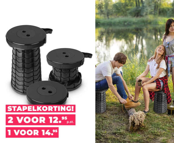 Telescopische Kruk - Supercompact En Makkelijk Mee Te Nemen! ...