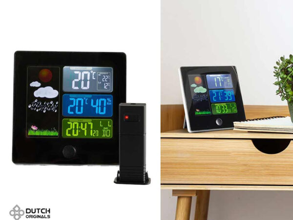 Weerstation Klok En Kalender - Met Met Binnen- En Buitensensor! ...