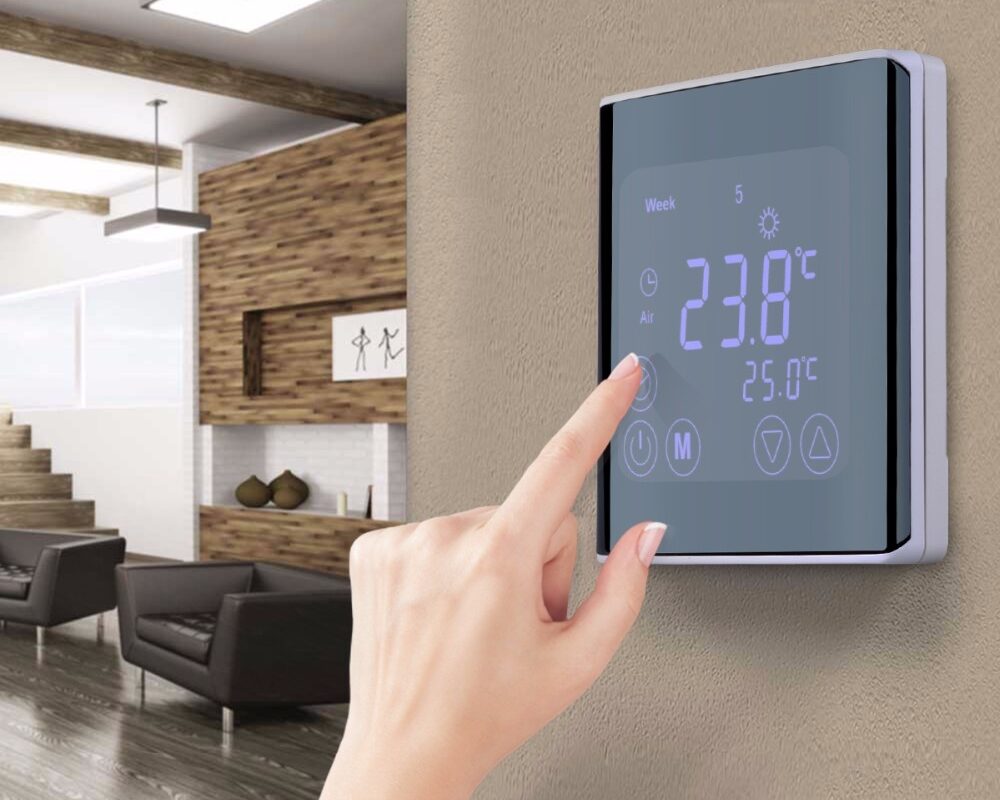 Vloerverwarmings Thermostaat met LCD Touchscreen