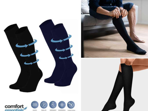 Comfort Essentials Travel Compressiesokken - Vandaag 2+2 Paar GRATIS! ...