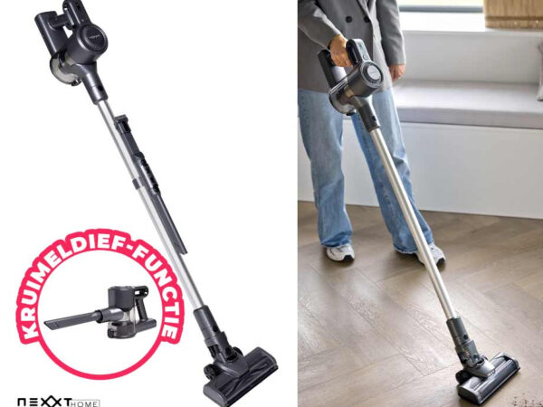 2-In-1 Draadloze Steelstofzuiger Nexxt - Krachtige Reiniging Voor Overal In ...