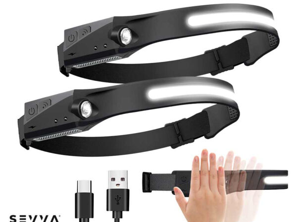 SEVVA® Oplaadbare Hoofdlamp 1+1 GRATIS - Met Power LED Strip! ...