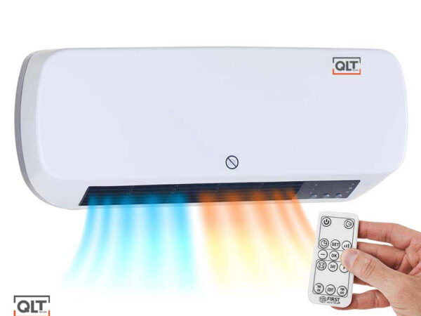 QLT 2-in-1 Energiezuinige Keramische Wandkachel 2000W Wit - Direct Verwarme ...