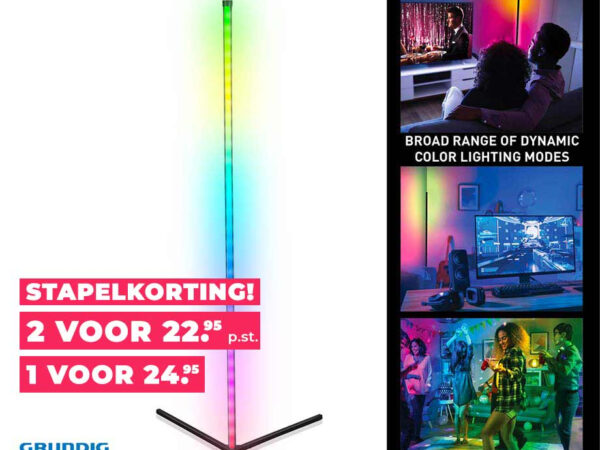 RGB Kleuren Vloerlamp - Met Talloze Kleur En Effect Instellingen! ...